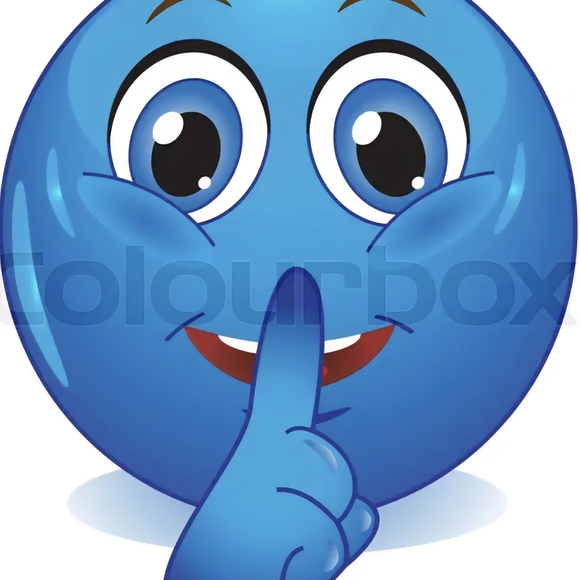 Blue Emoji Face Graphic - Picture 1 of 1